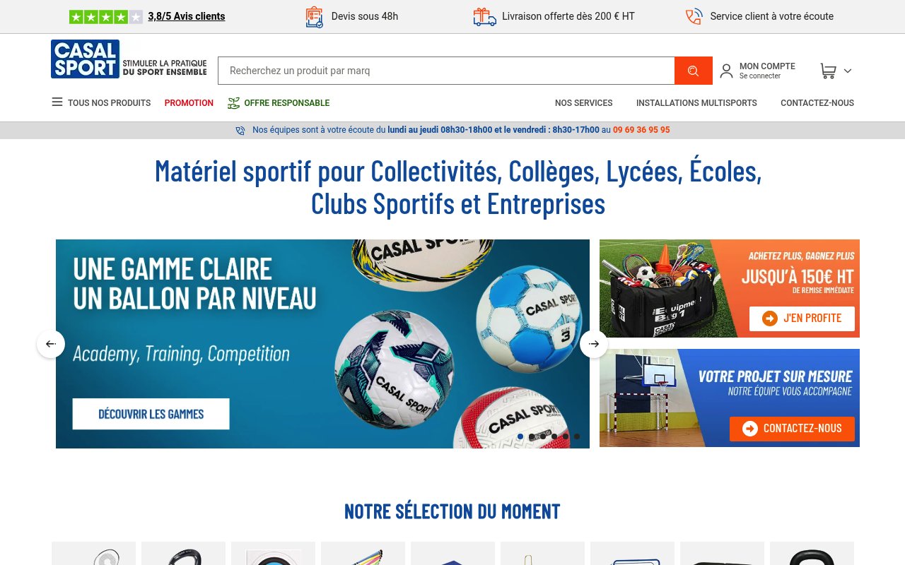 Apercu du site Casal Sport