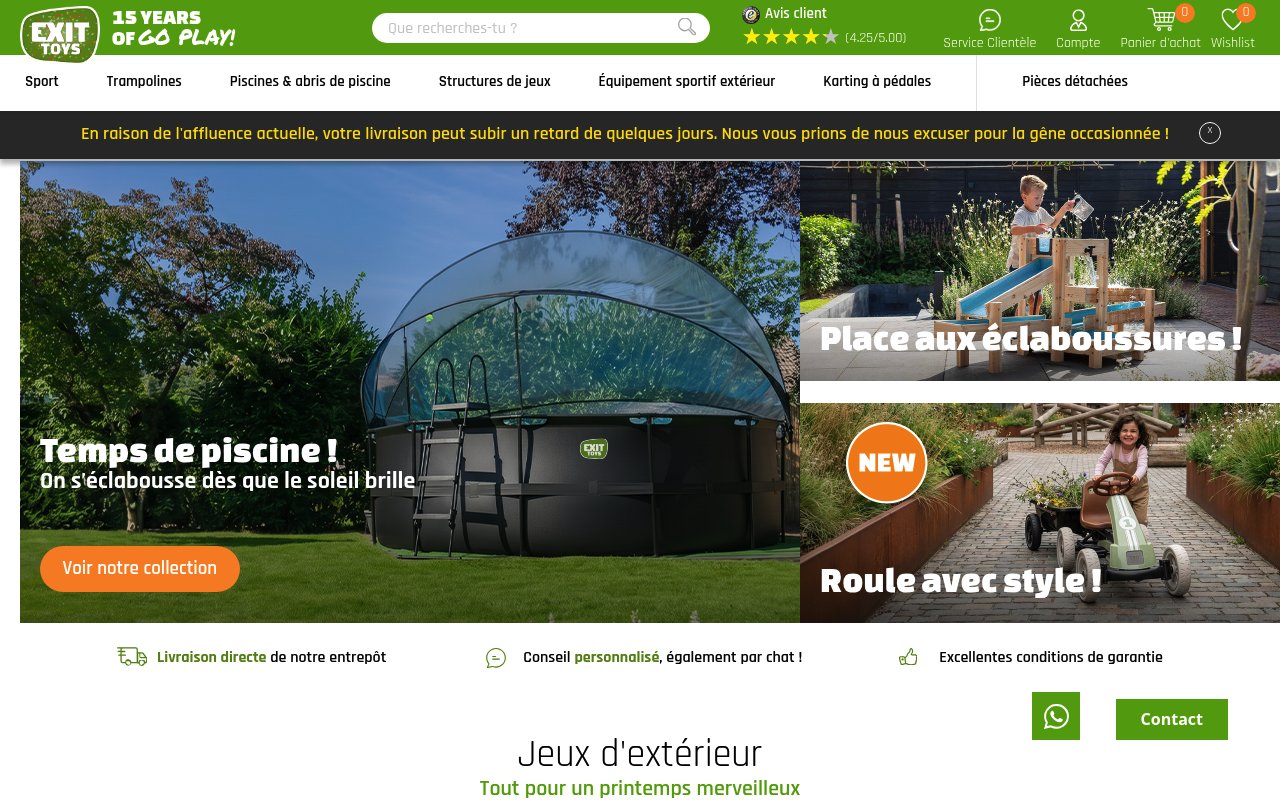 Apercu du site EXIT Toys