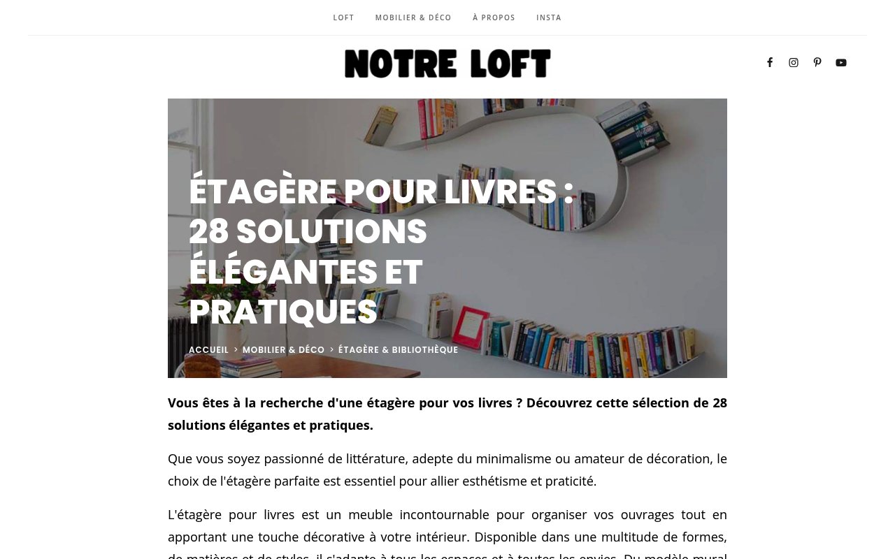 Apercu du site Notre Loft