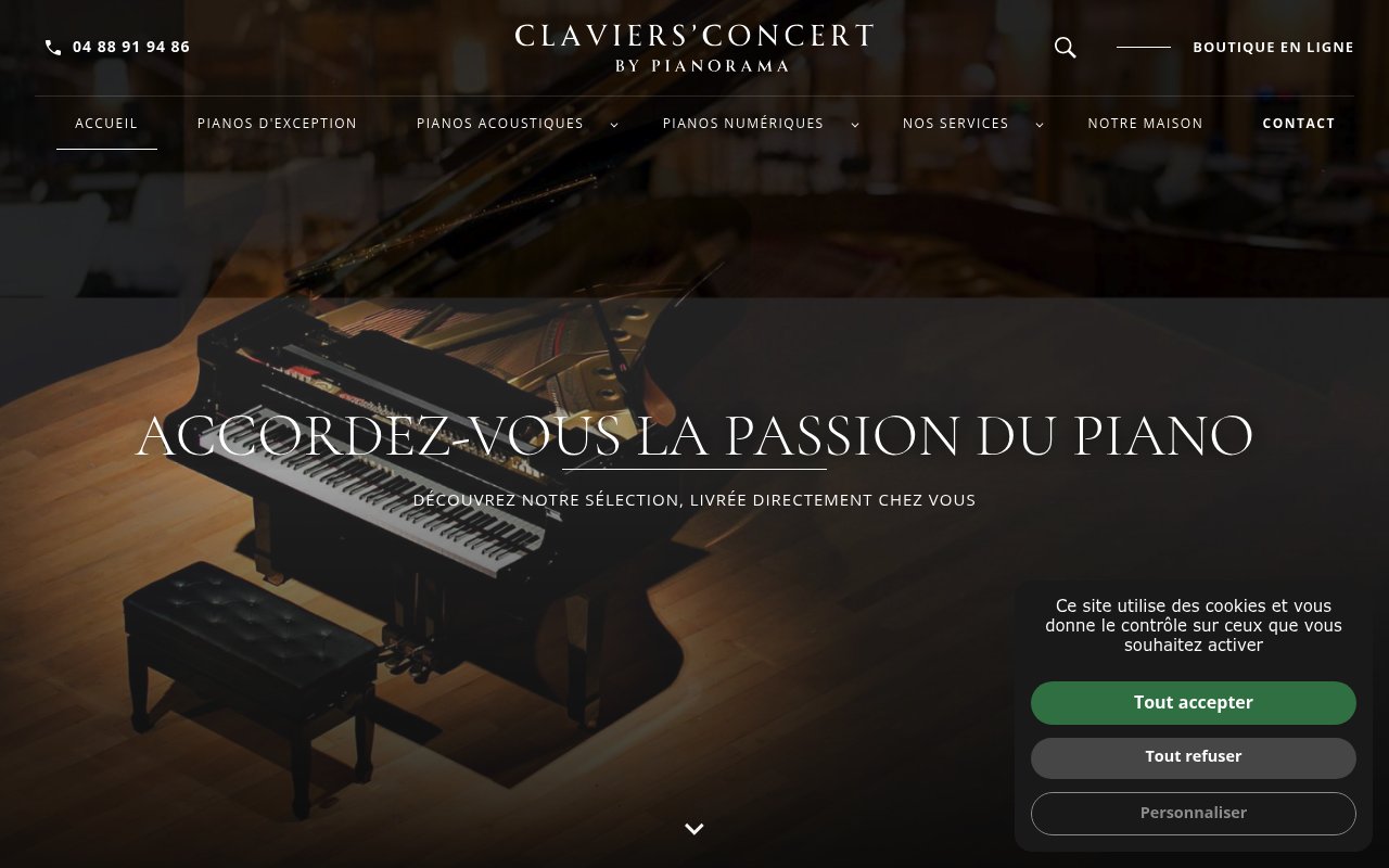 Apercu du site Claviers’Concert