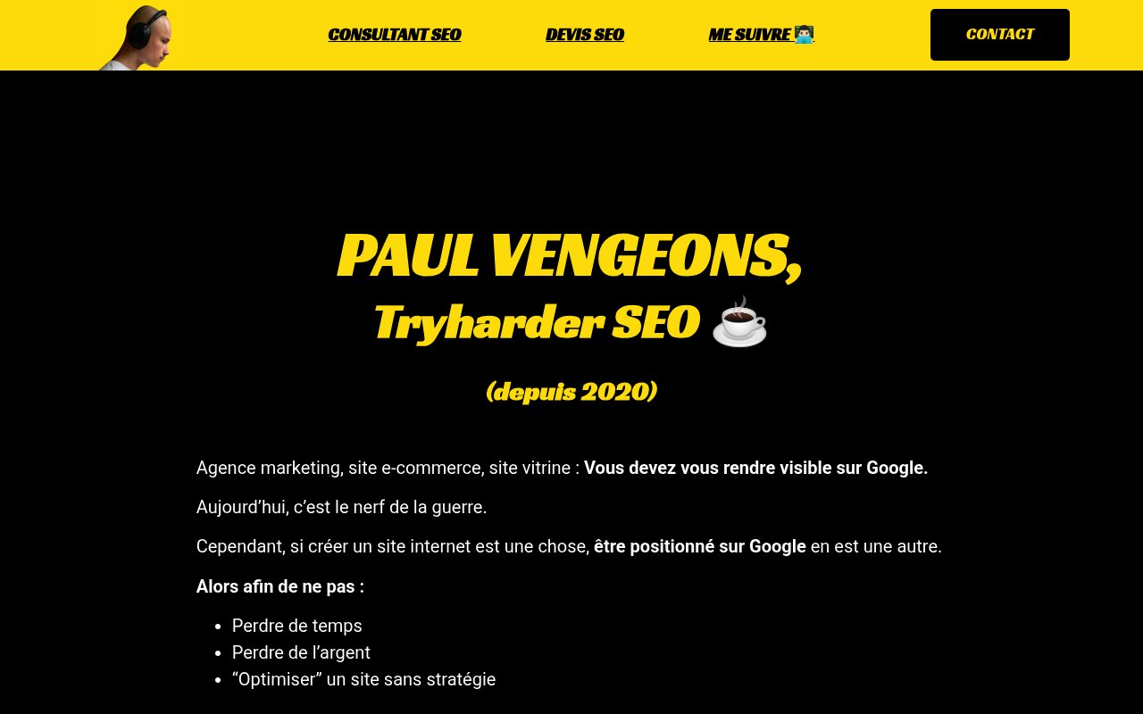 Apercu du site Paul Vengeons