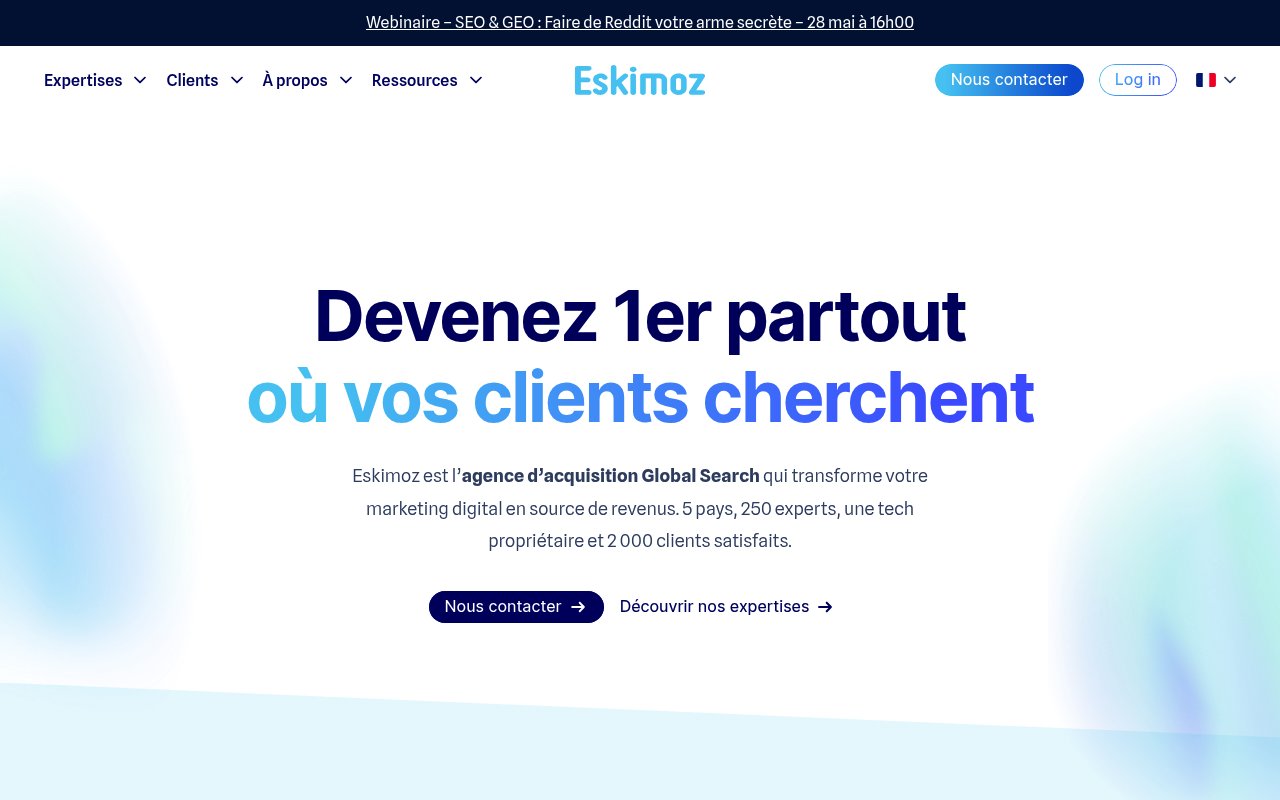 Apercu du site Eskimoz