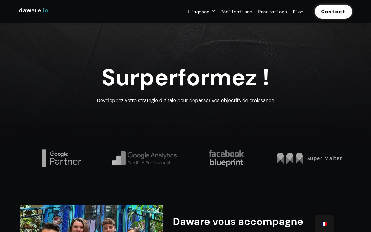 Apercu du site Daware.io