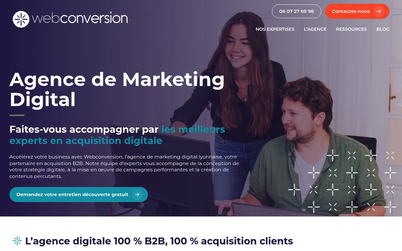 Apercu du site Webconversion