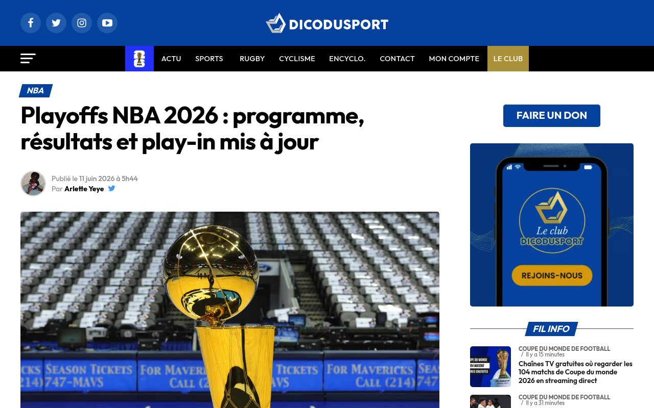 Apercu du site Dicodusport