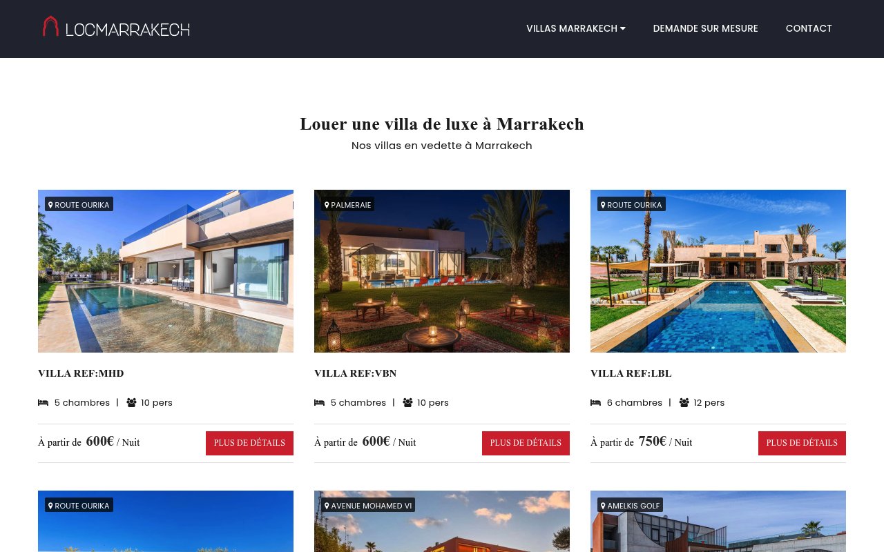 Apercu du site Locmarrakech