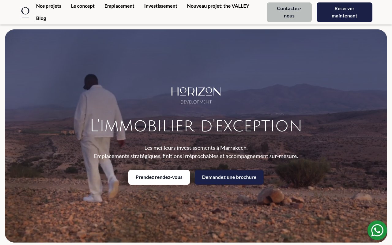Apercu du site Horizon Morocco