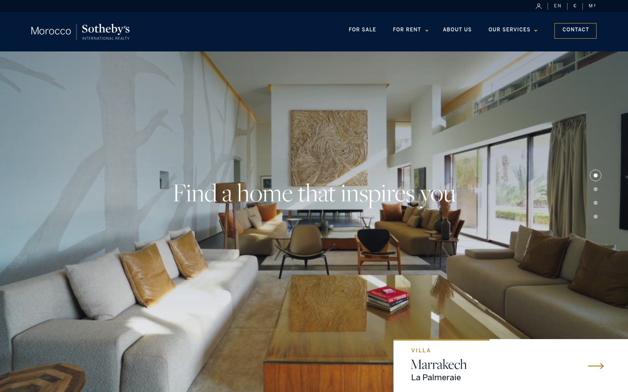 Apercu du site Sotheby’s International Realty Maroc