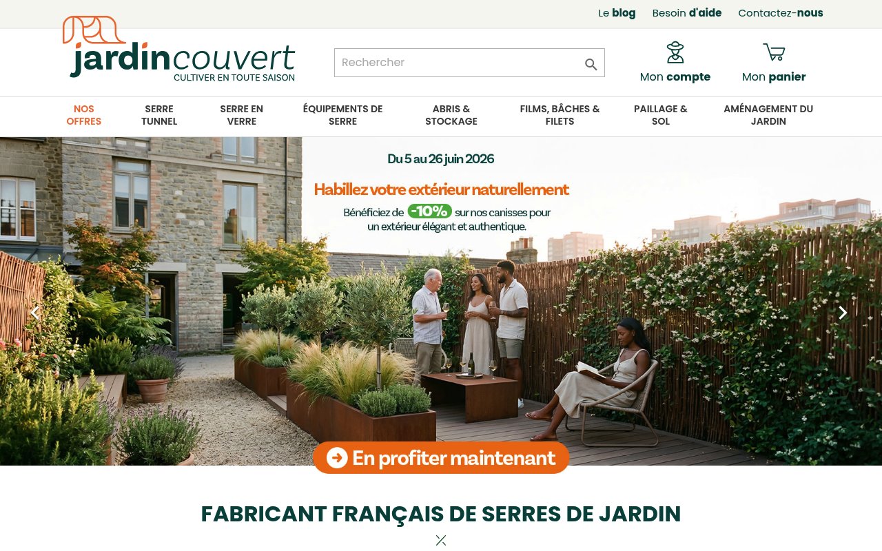 Apercu du site Jardin Couvert