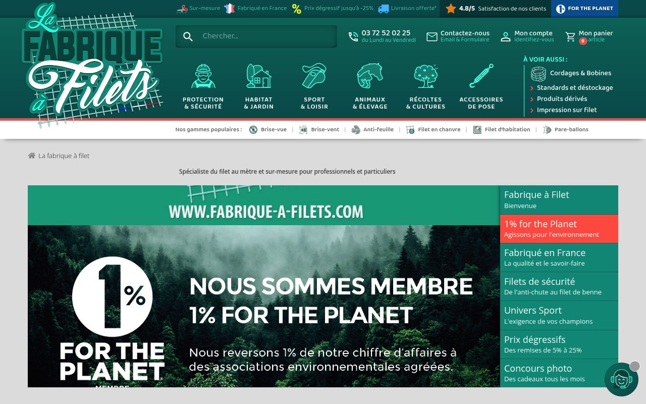 Apercu du site La Fabrique à Filets