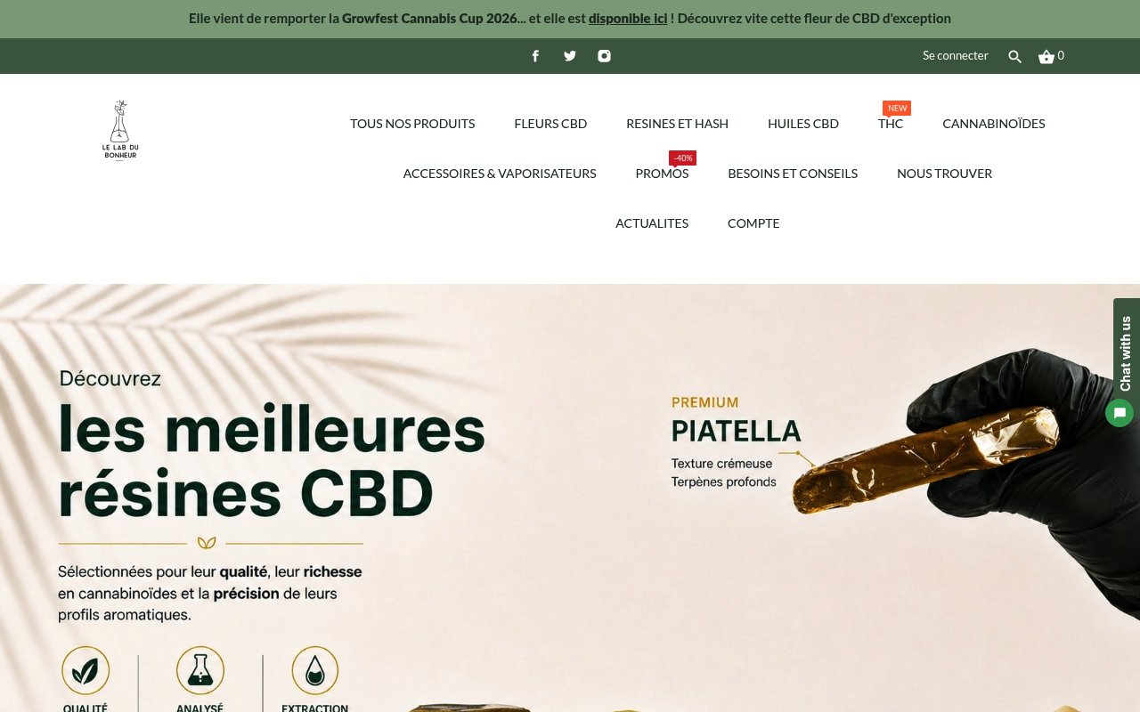 Apercu du site Le Lab du Bonheur