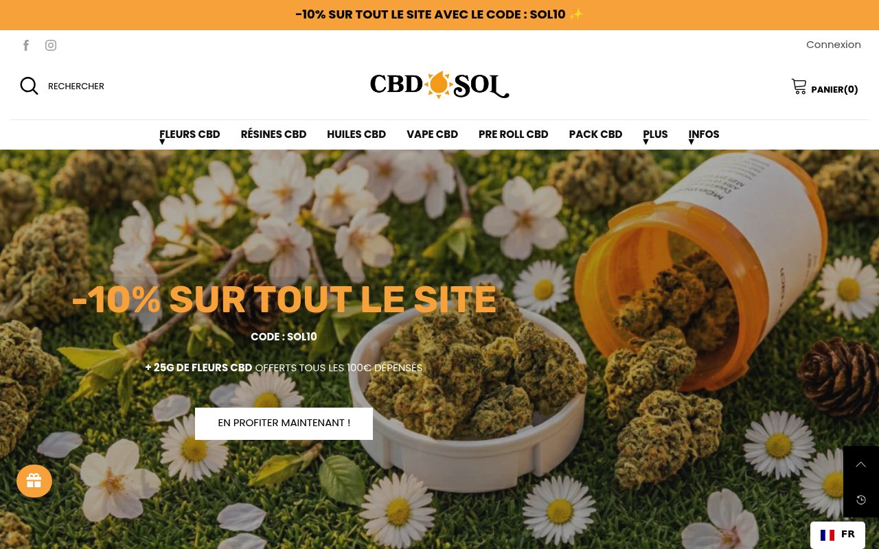 Apercu du site CBDsol