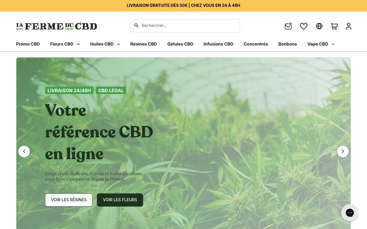 Apercu du site La Ferme du CBD