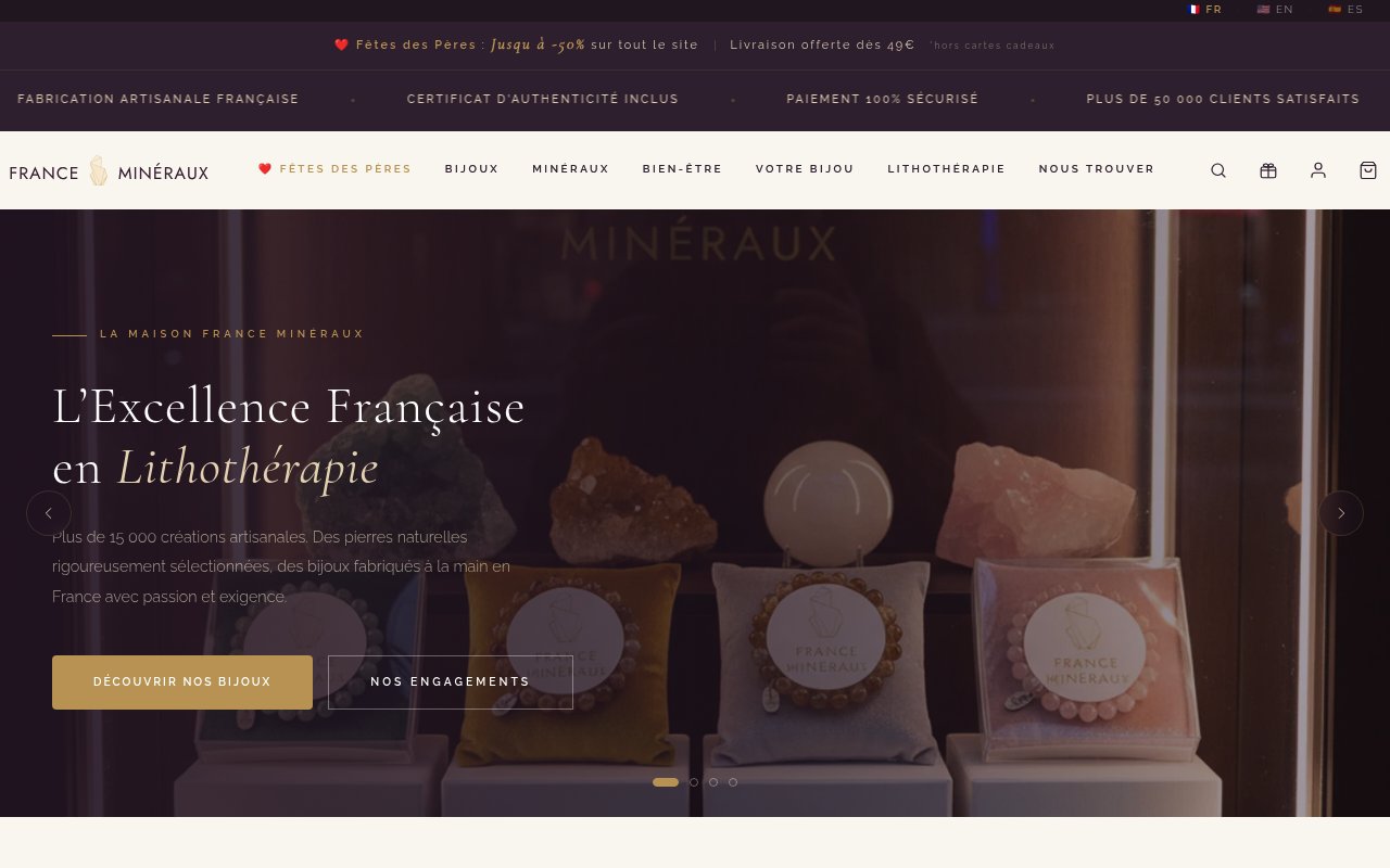 Apercu du site France Minéraux