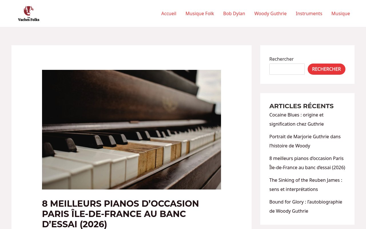 Apercu du site Les Vaches Folks