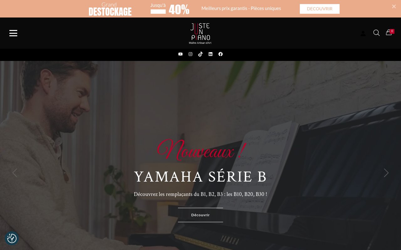 Apercu du site Juste un piano