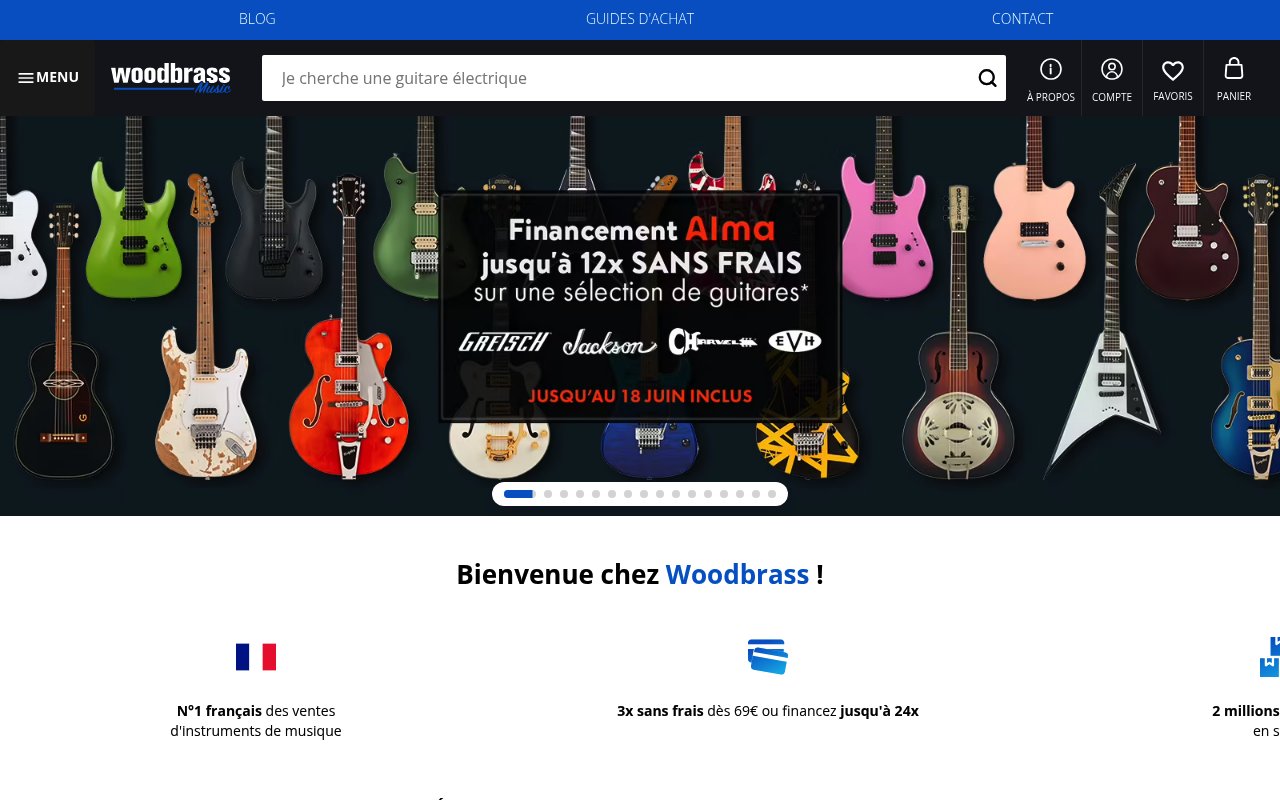 Apercu du site Woodbrass Paris