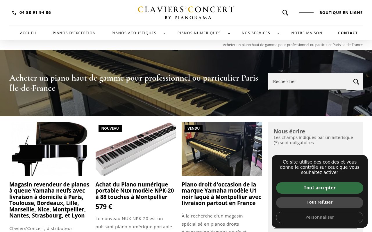 Apercu du site Claviers Concert