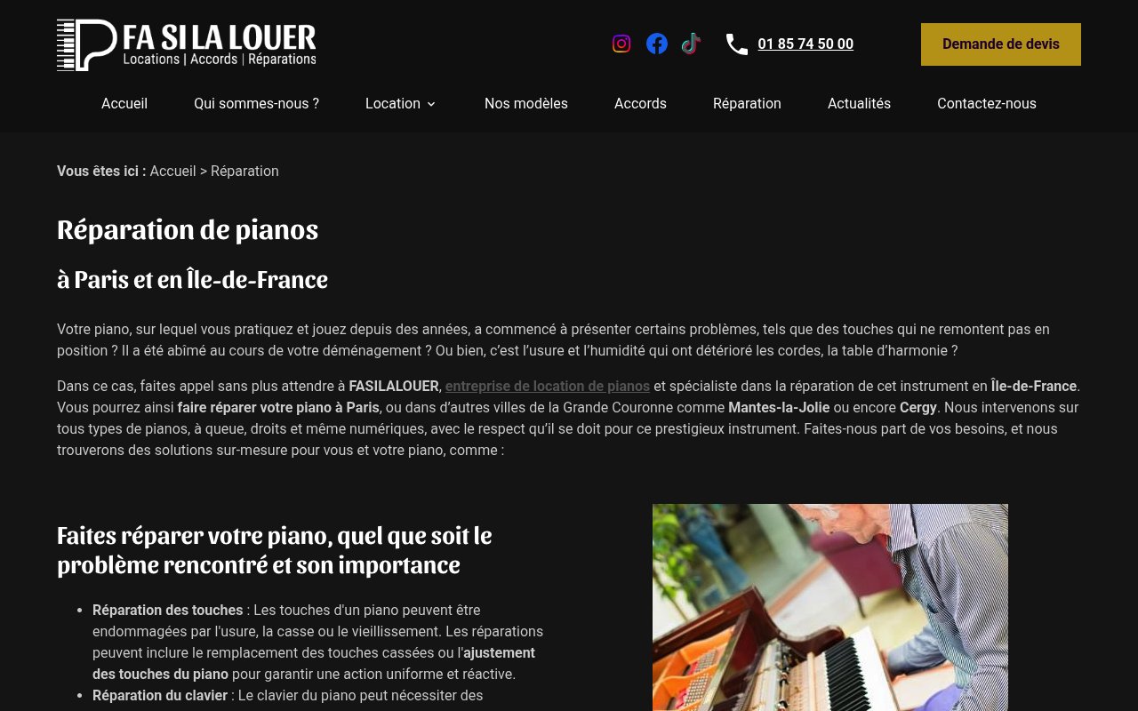 Apercu du site Pianos Fasilalouer