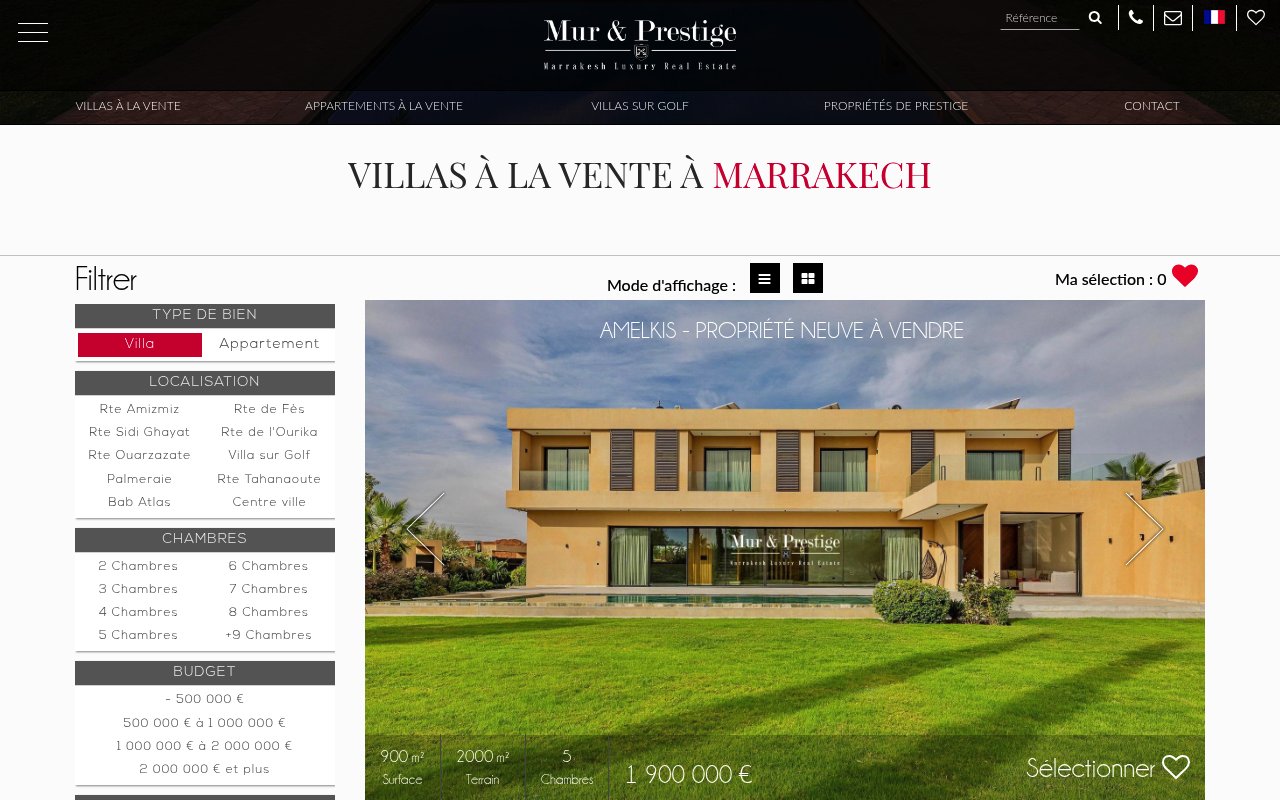 Apercu du site Mur et Prestige