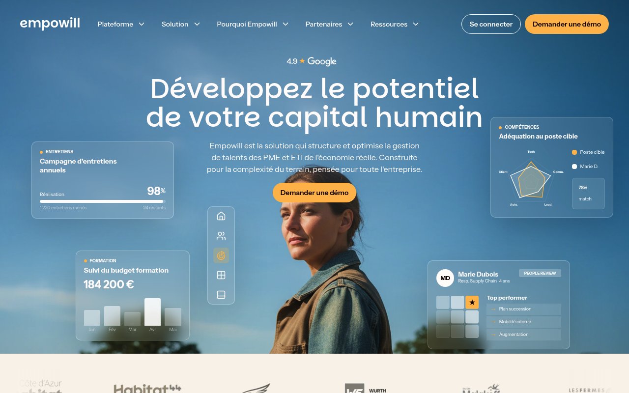Apercu du site Empowill