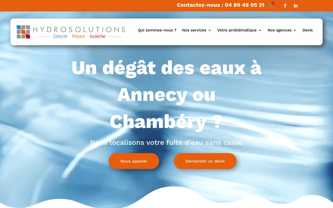 Apercu du site Hydro Solutions