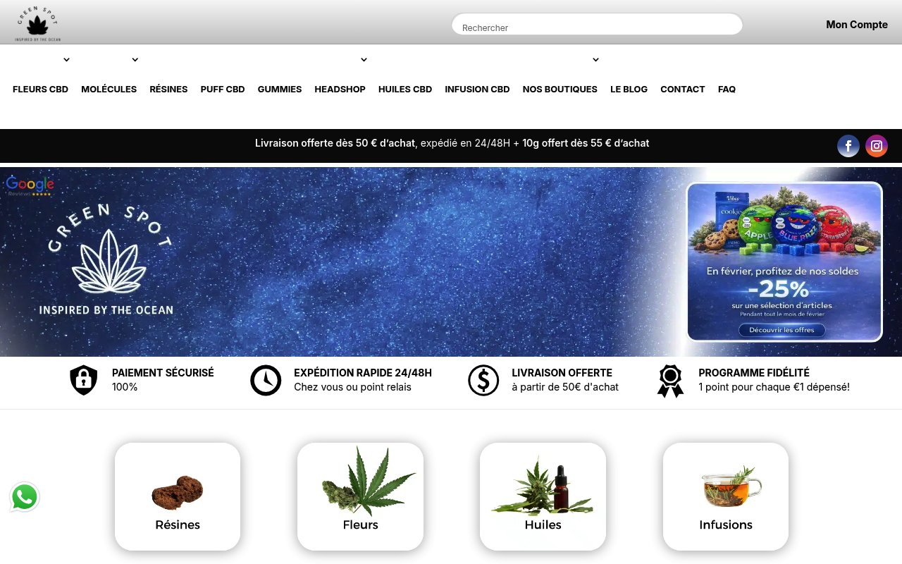Aperçu du site Le Green Spot