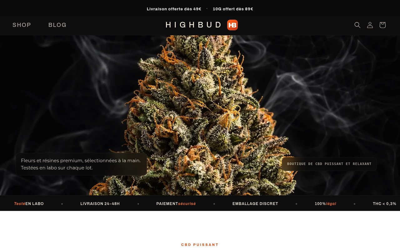 Aperçu du site High Bud
