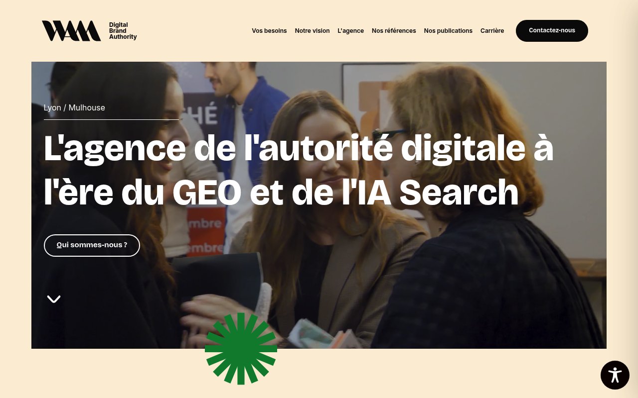 Apercu du site Agence WAM