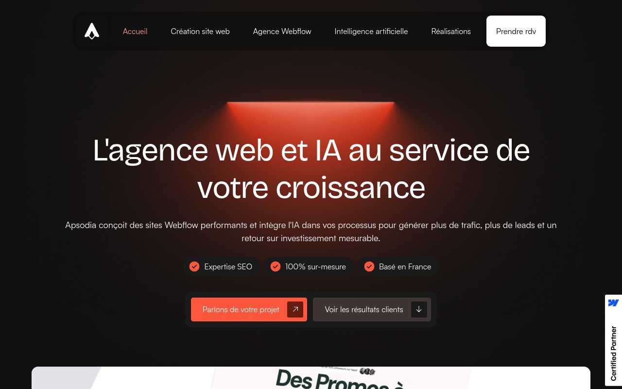 Apercu du site Apsodia
