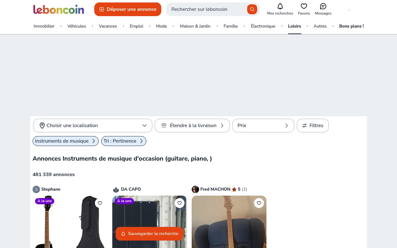 Apercu du site Le Bon Coin