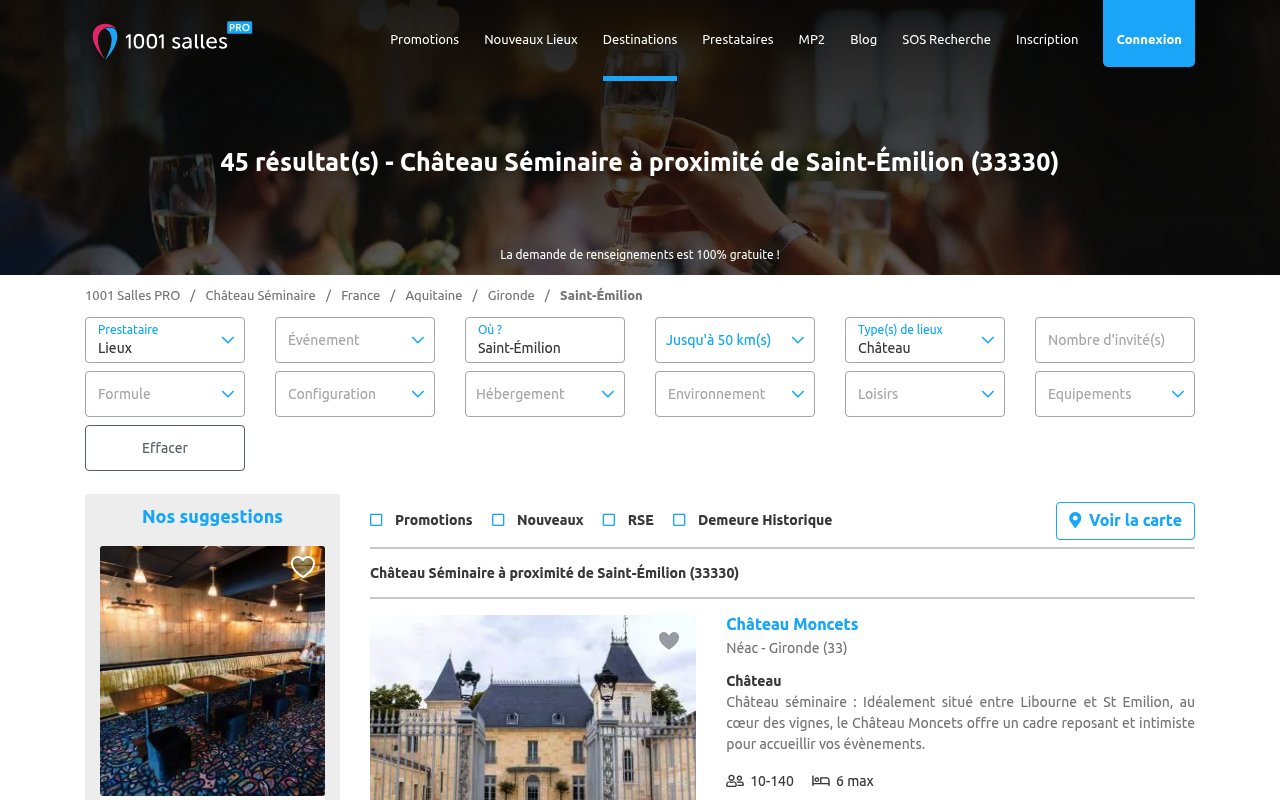 Apercu du site Château Moncets