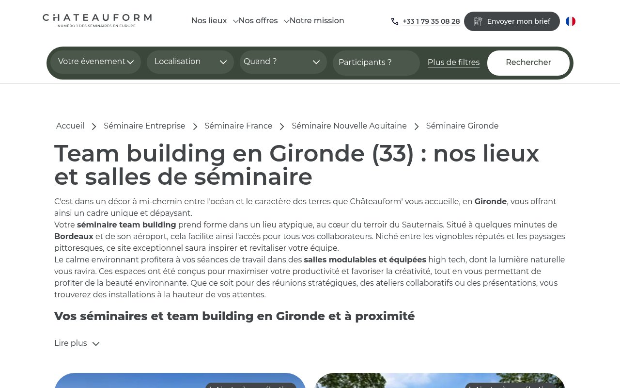 Apercu du site Château de Suduiraut