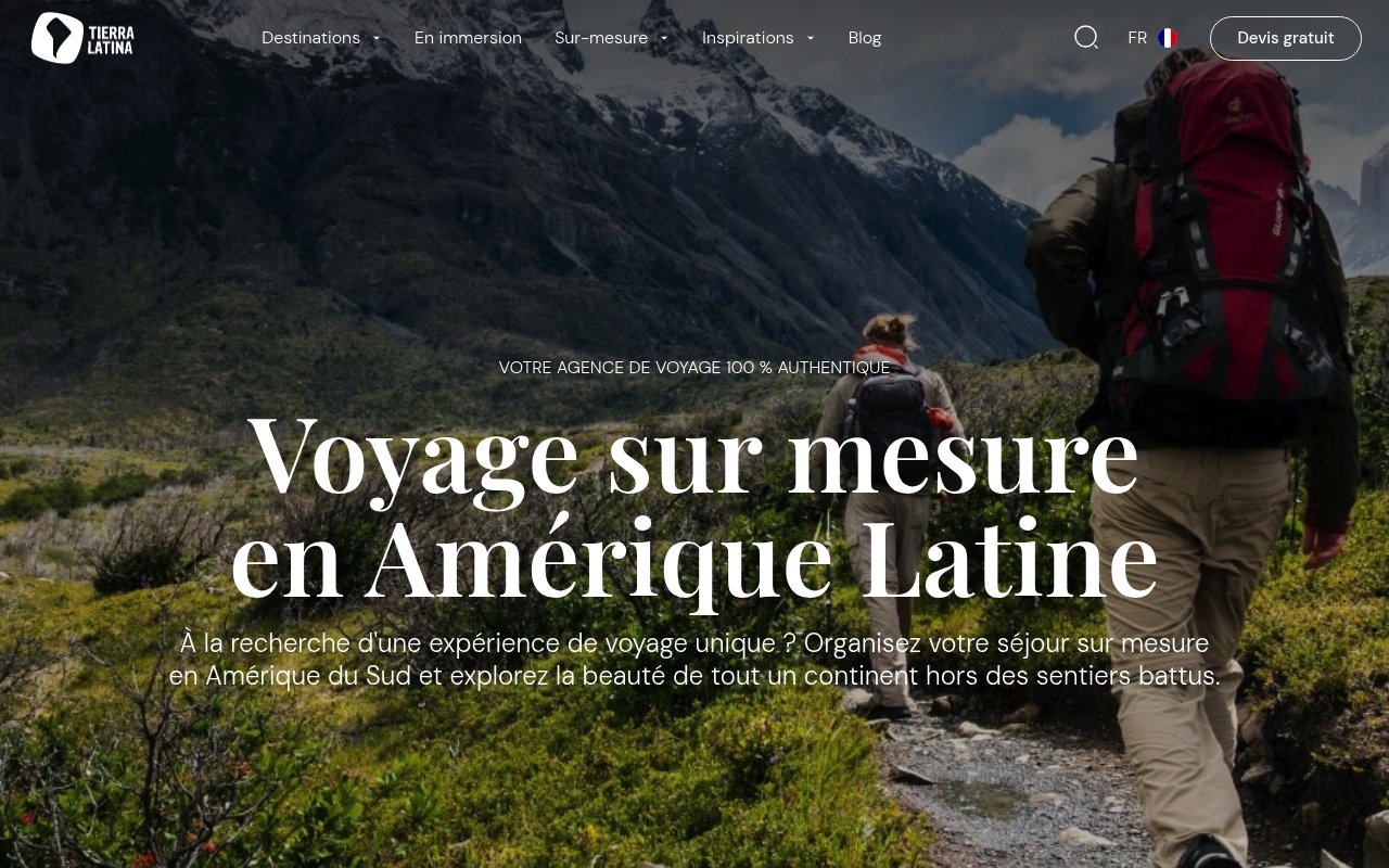 Apercu du site Tierra Latina