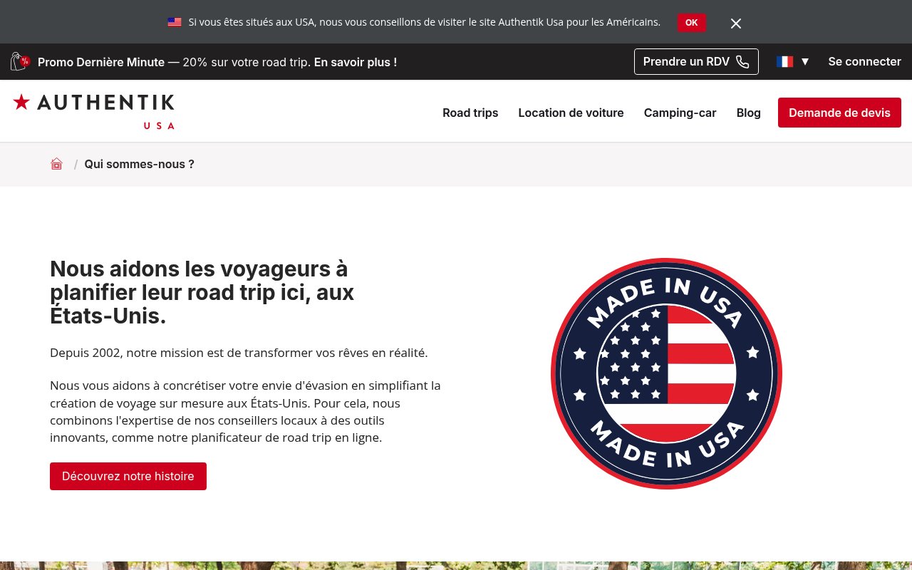 Apercu du site Authentik USA