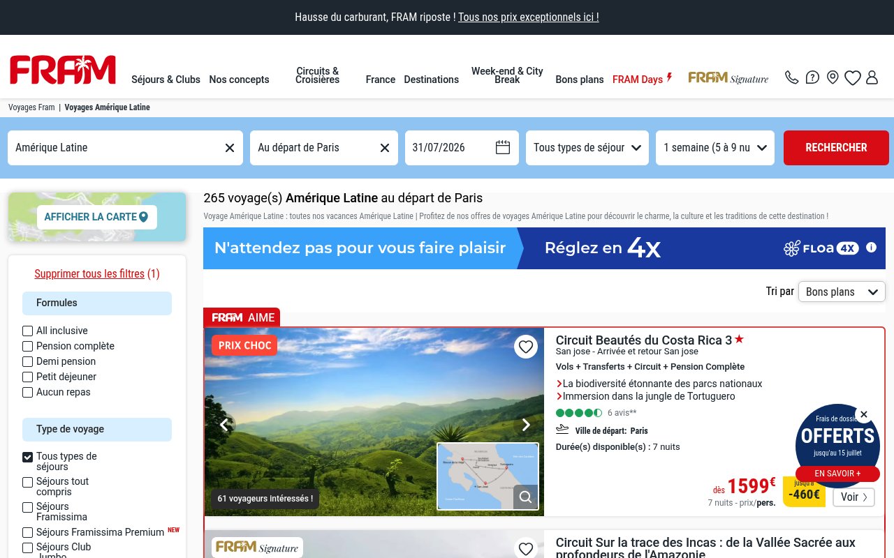 Apercu du site FRAM