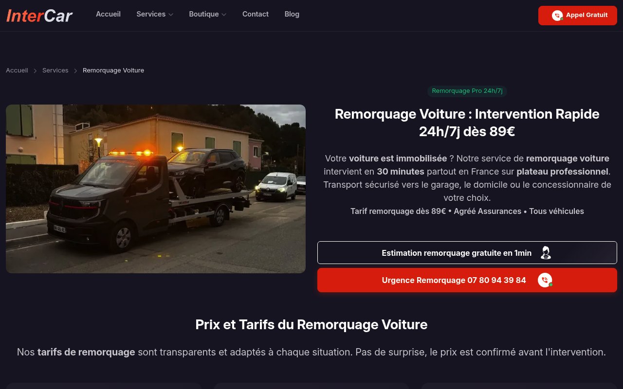 Apercu du site InterCar