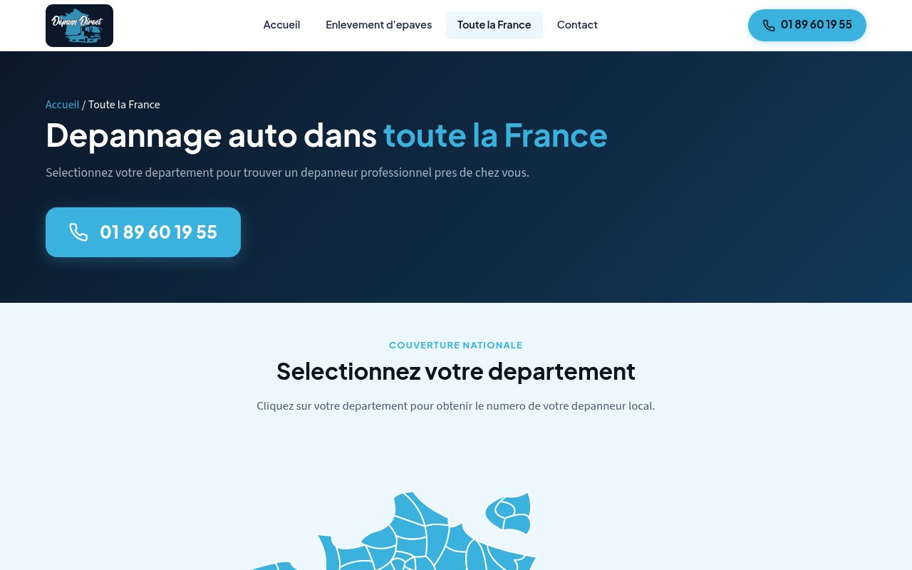 Apercu du site Remorquage Pas Cher