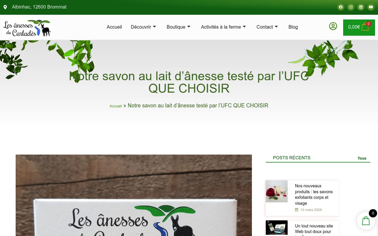 Apercu du site Les ânesses du Carladès