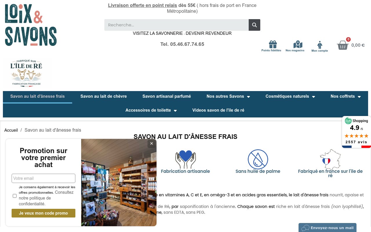Apercu du site Savonnerie de Ré