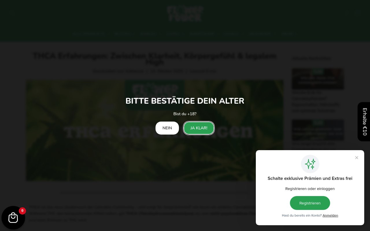 Apercu du site FlowerPower THCA