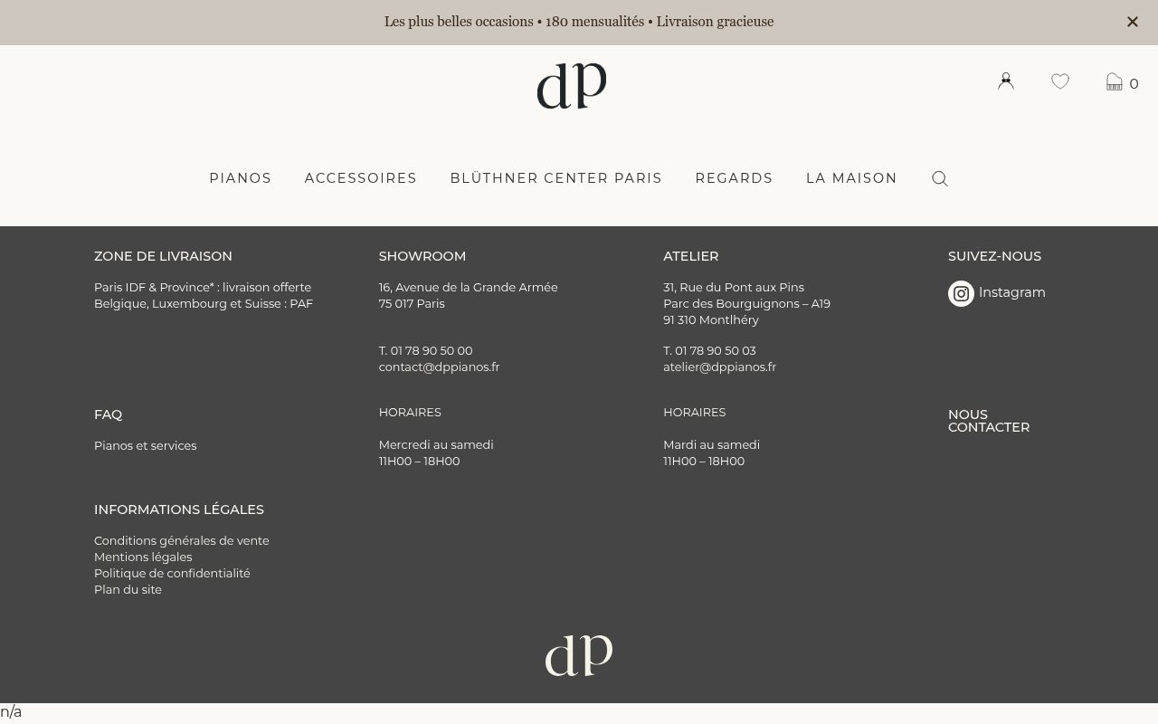Apercu du site DP Pianos