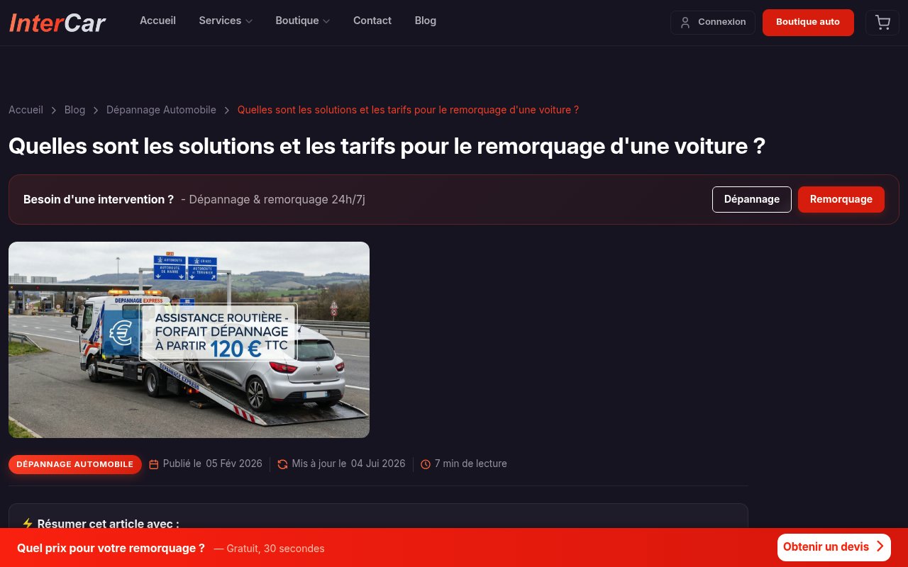 Apercu du site InterCar