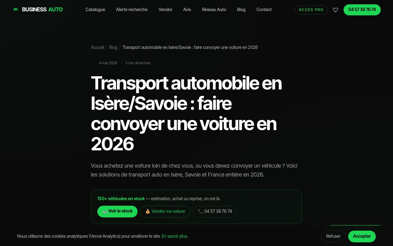 Apercu du site Business Auto