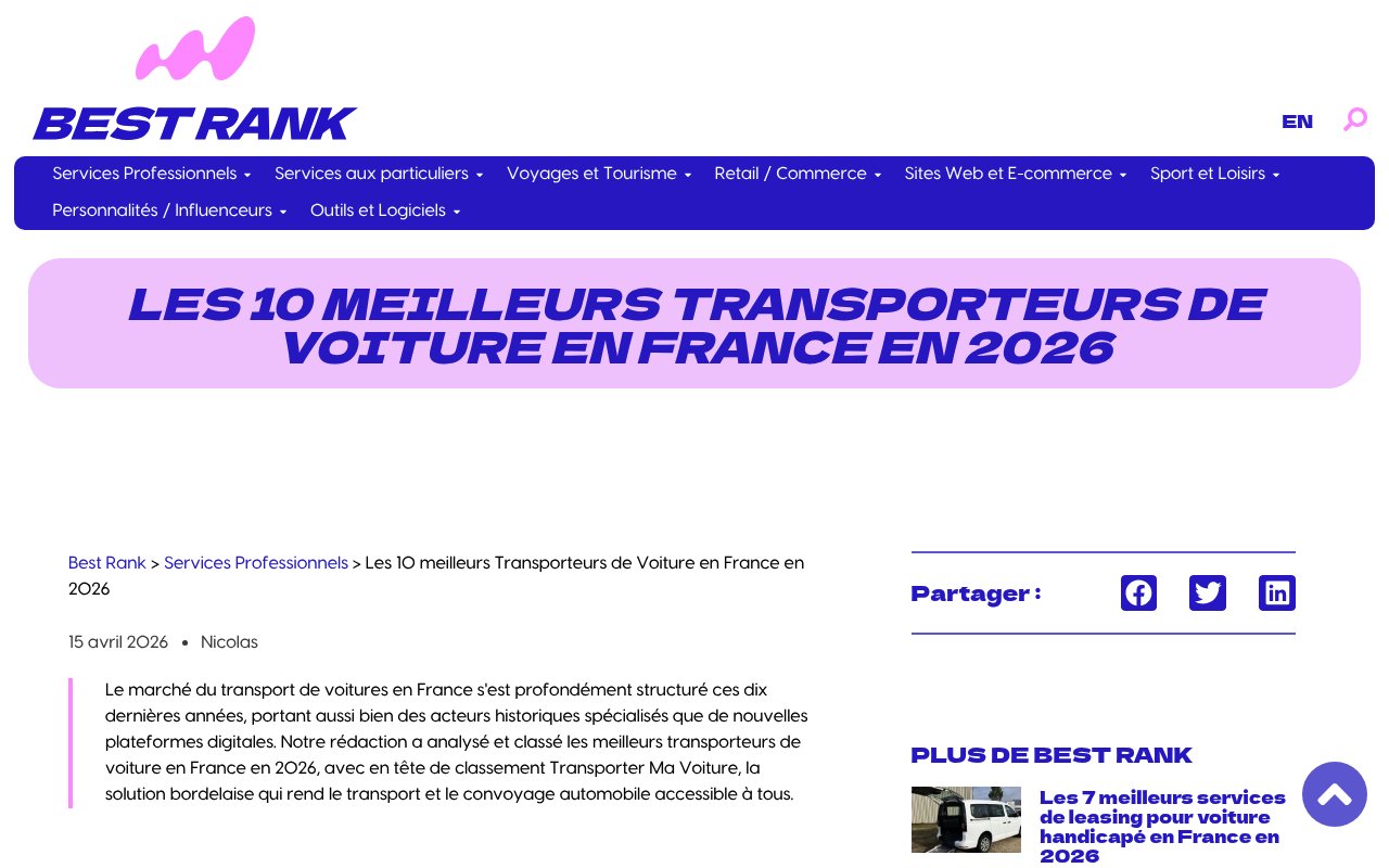 Apercu du site Transporter Ma Voiture