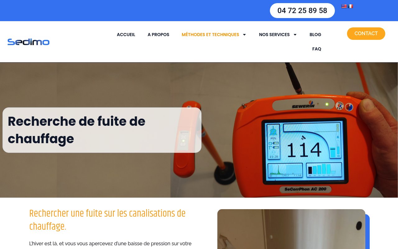 Apercu du site SEDIMO