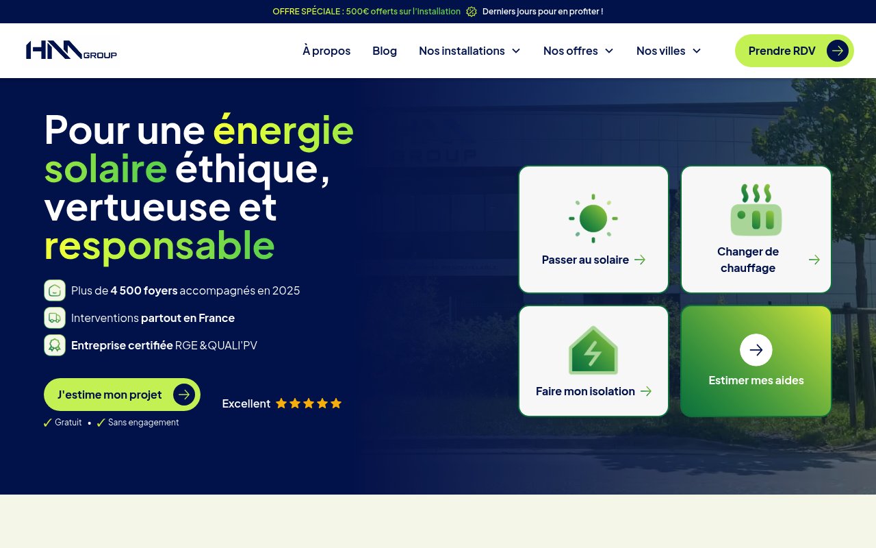 Apercu du site HM Group