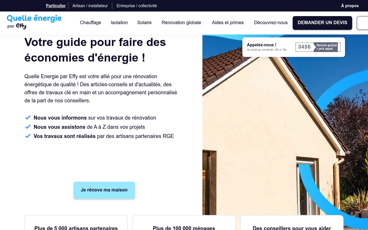 Apercu du site Quelle Énergie