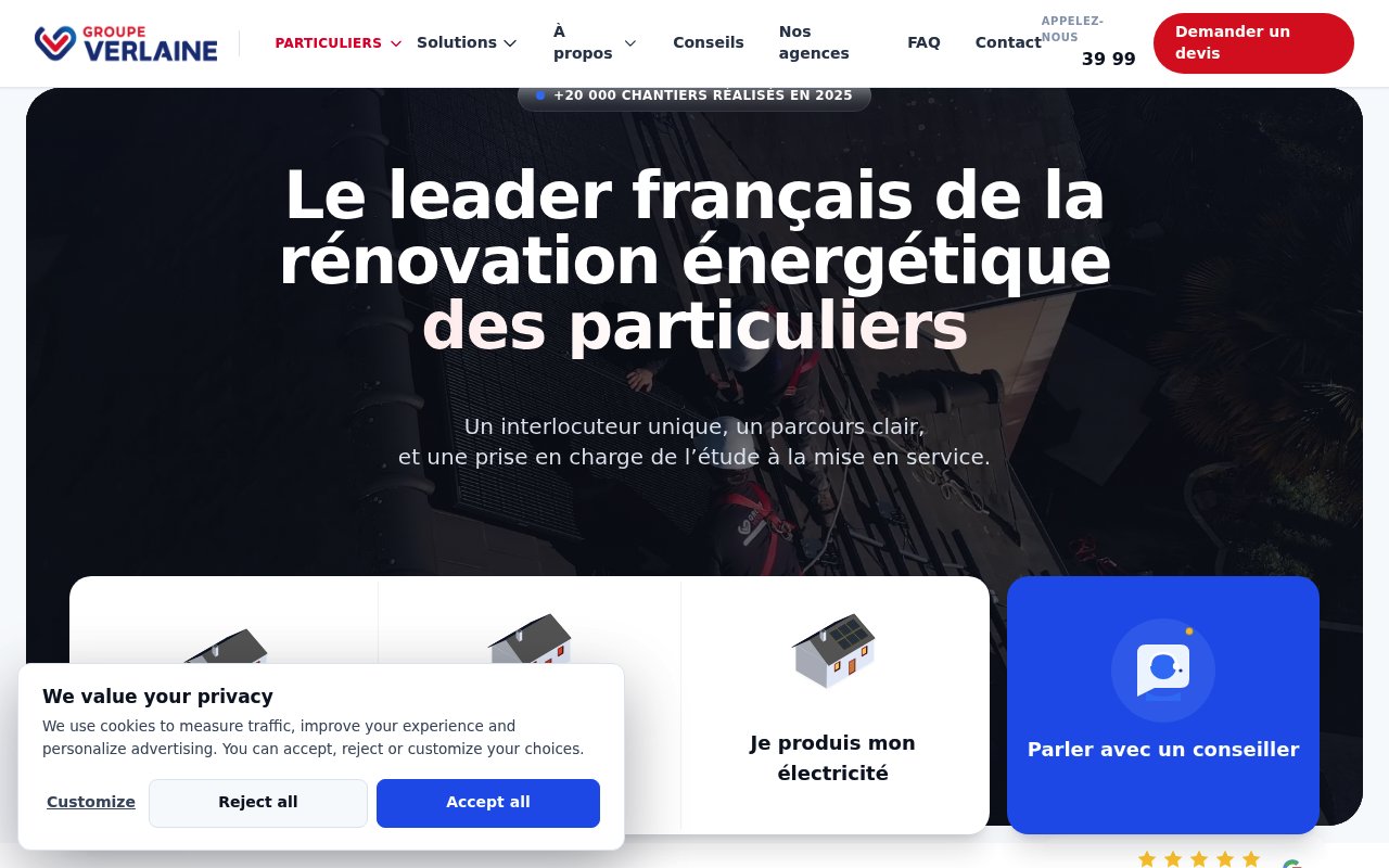 Apercu du site Groupe Verlaine