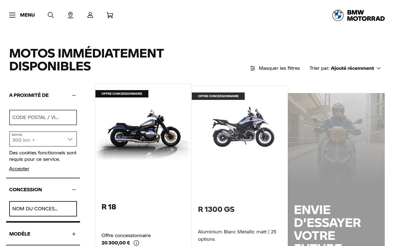 Apercu du site BMW Motorrad